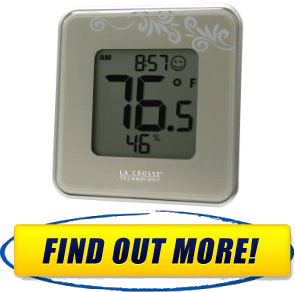 Products La Crosse Technology 302604S Silver Indoor Digital Thermometer Hygrometer Station with MIN/MAX records Comfort level icon